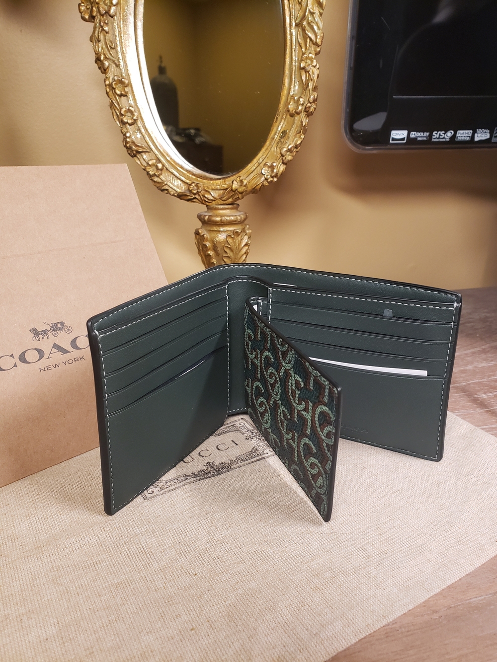 Coach Men's Signature Monogram Wallet w/ Removable Insert NWT! - Picture 8 of 9